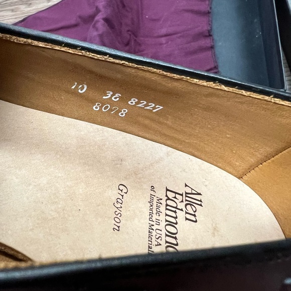 NEW Allen Edmonds Grayson Merlot Tassel Loafers 10 3E - Picture 10 of 11
